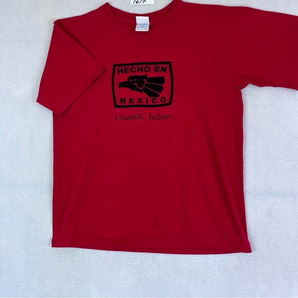 LENG’S & BEACH RED T-SHIRT “ECHO EN MEXICO CHAPALA JALISCO’’ EMBROIDERED LOGO - Picture 10 of 10